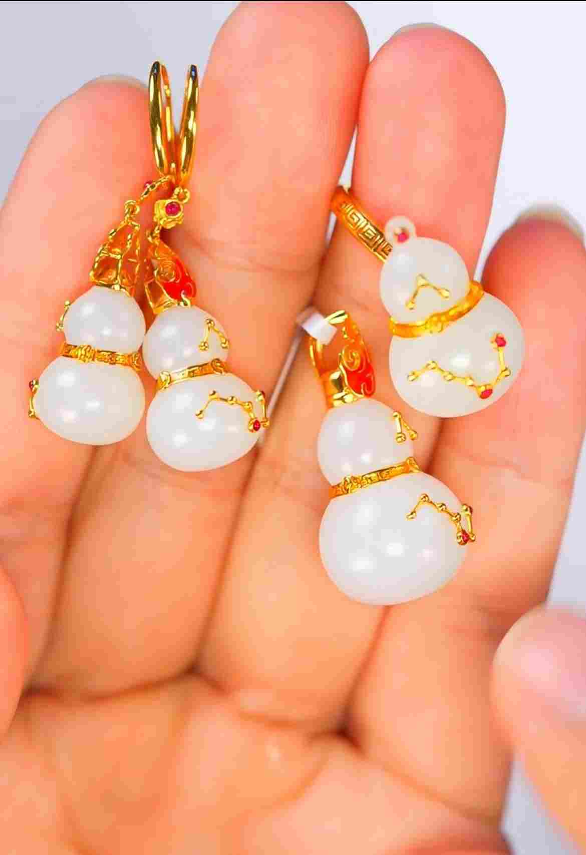 set-2件套-18K羊脂白玉七星阵